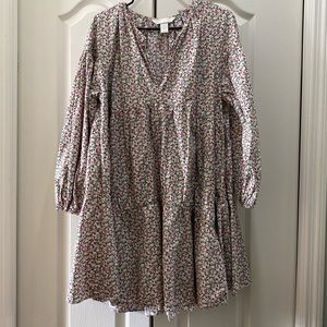H&M Floral Oversized Puffy Dress Size M